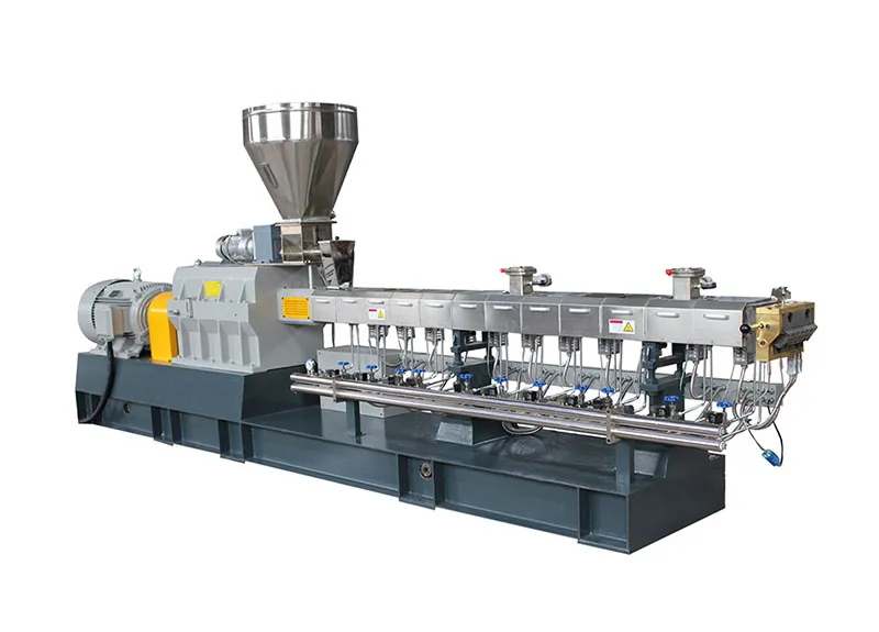 co-rotating twin screw plastic extruder