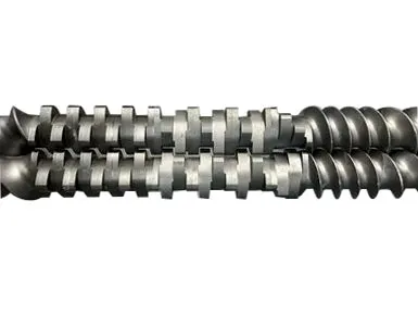 Assembled melting section within the extruder